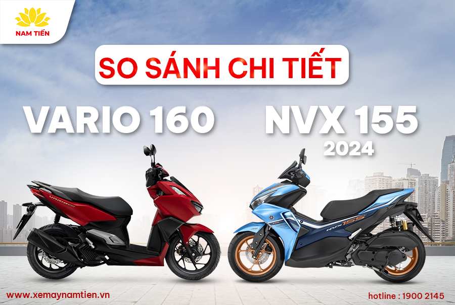 so sánh vario 160 và nvx 155 2024