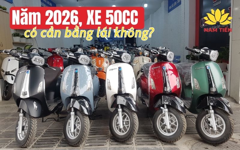 Xe 50cc có cần bằng lái không 2026?