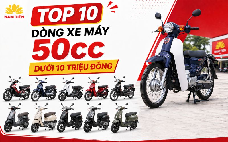 Top xe máy 50cc dưới 10 triệu đáng mua nhất