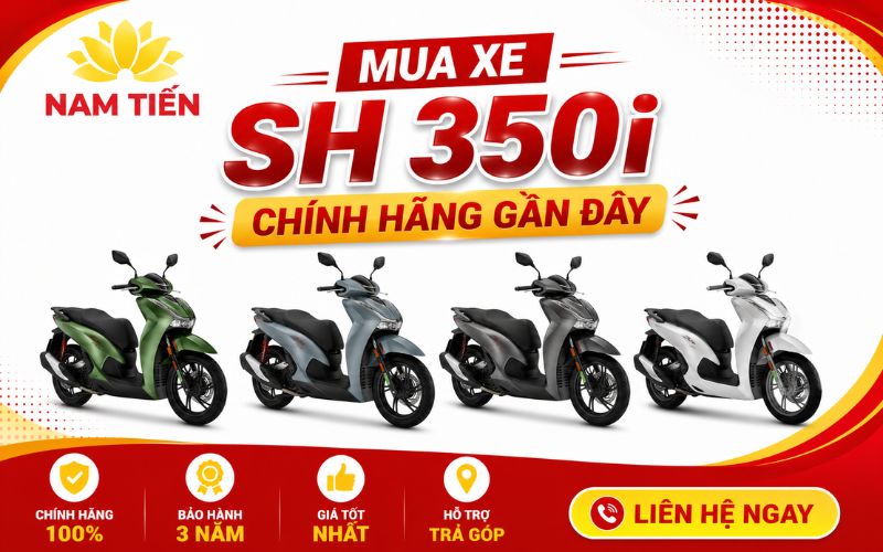 Mua xe Sh 350i chính hãng gần đây