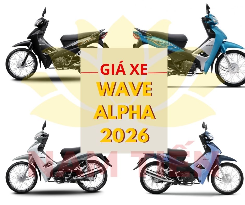 Giá xe Wave Alpha 2026 mới cập nhật
