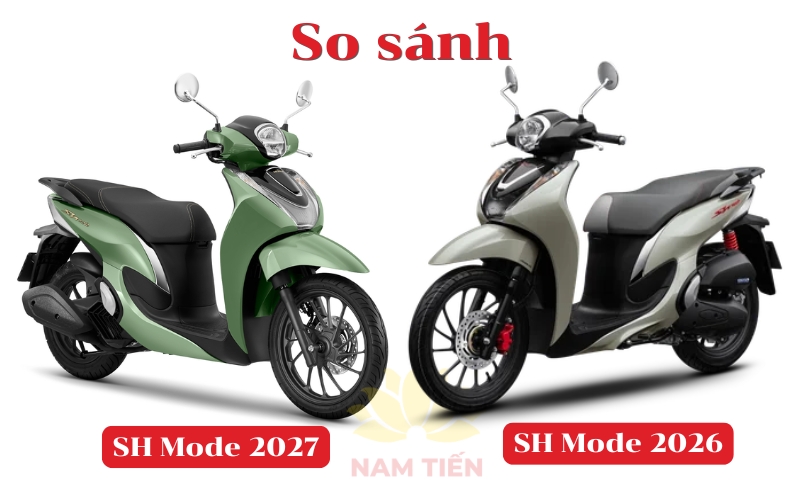 So sánh xe SH Mode 2027 và SH Mode 2026